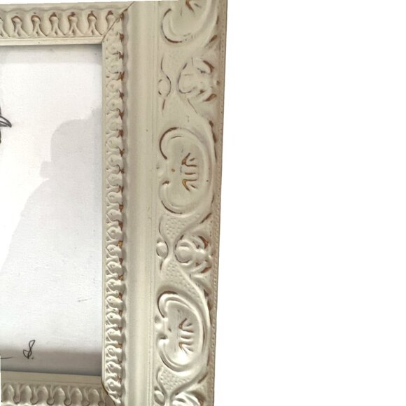 ROOSTER DRAWING White Ornate Cream Frame Signed Pencil Drawing 10.75" x  7.75" H - Picture 9 of 12